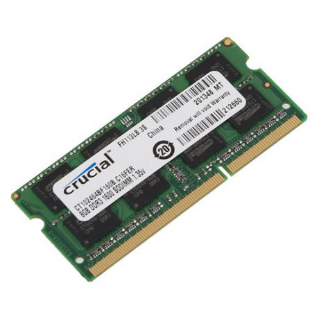 Модуль памяти CRUCIAL CT102464BF160B DDR3L - 8Гб 1600, SO-DIMM, Ret