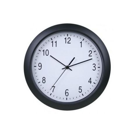Настенные часы БЮРОКРАТ WallC-R02P, аналоговые, черный