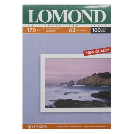 Фотобумага Lomond 0102012 A3/170г/м2/100л./белый матовое/матовое для струйной печати