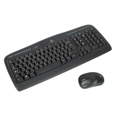 Комплект (клавиатура+мышь) LOGITECH MK330, USB, беспроводной, черный [920-003995]