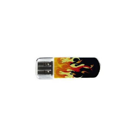 Флешка USB VERBATIM Store n Go Mini Elements Fire 8Гб, USB2.0, оранжевый и рисунок [98158]