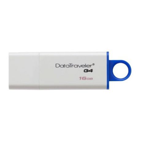 Флешка USB KINGSTON DataTraveler G4 16Гб, USB3.0, белый и синий [dtig4/16gb]