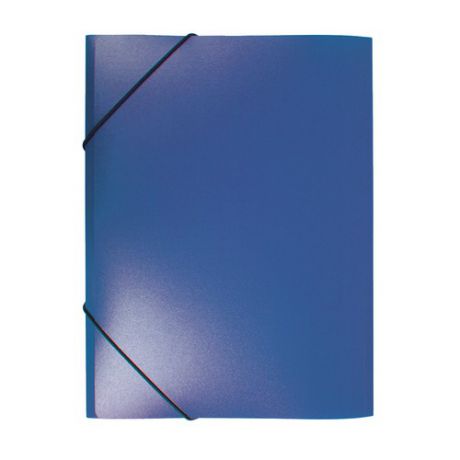 Папка на резинке Бюрократ -PR05BLU A4 пластик кор.30мм 0.5мм синий 60 шт./кор.