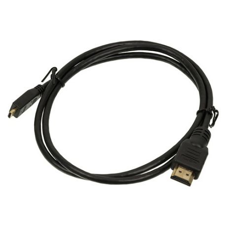 Кабель Micro HDMI (m) - HDMI (m) , ver 1.4, 1м, GOLD черный