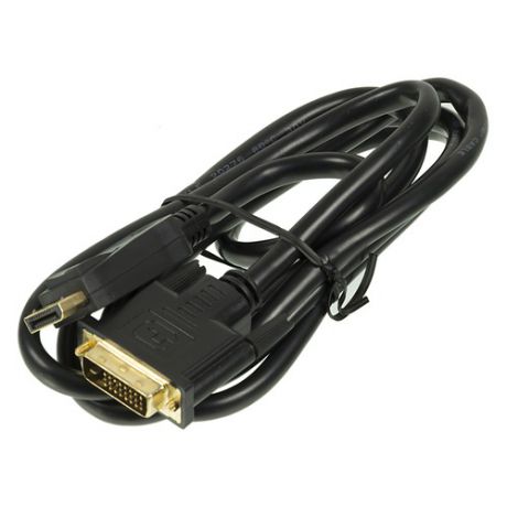 Кабель Display Port NINGBO DisplayPort (m) - DVI-D Dual Link (m), GOLD , 1.8м, блистер, черный