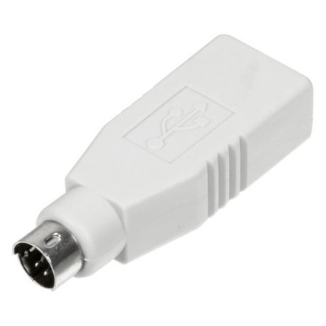 Переходник PS/2 NINGBO MD6M, PS/2 (m) - USB A(f), серый [usb013a]