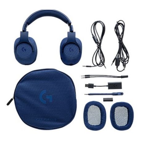 Наушники с микрофоном LOGITECH G433 TRIPLE, мониторы, синий [981-000687]