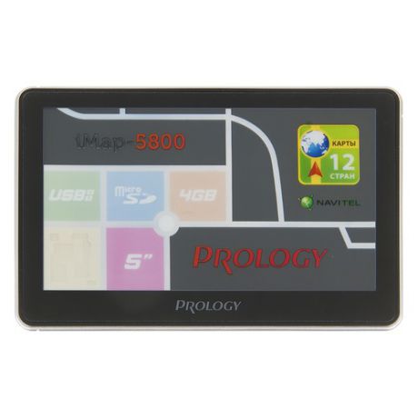 GPS навигатор PROLOGY iMAP-5800, 5", авто, 4Гб, Navitel, черный