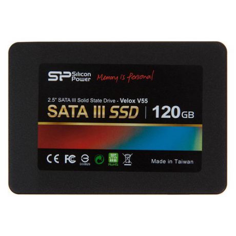 SSD накопитель SILICON POWER Velox V55 SP120GBSS3V55S25 120Гб, 2.5", SATA III