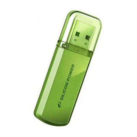 Флешка USB SILICON POWER Helios 101 32Гб, USB2.0, зеленый [sp032gbuf2101v1n]