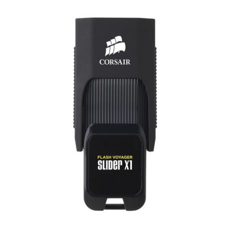 Флешка USB CORSAIR Voyager Slider X1 32Гб, USB3.0, черный [cmfsl3x1-32gb]