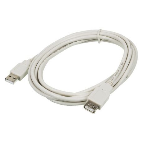 Кабель-удлинитель USB2.0 NINGBO USB A(m) - USB A(f), 3м, серый
