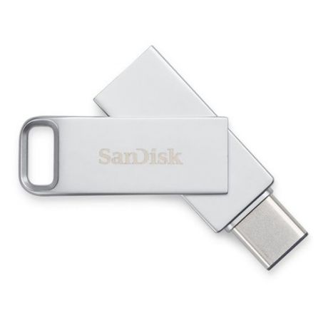Флешка USB SANDISK Ultra Dual 64Гб, USB3.1, серебристый [sdddmc2-064g-ga46]