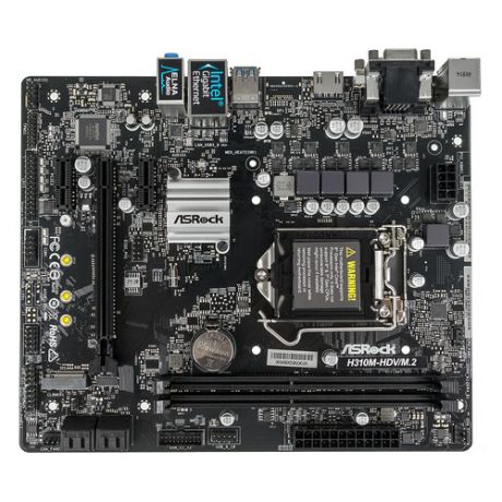 Материнская плата ASROCK H310M-HDV/M.2, LGA 1151v2, Intel H310, mATX, Ret