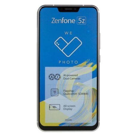 Смартфон ASUS Zenfone 5Z 64Gb, ZS620KL, серебристый