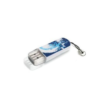 Флешка USB VERBATIM Mini Graffiti Edition 32Гб, USB2.0, синий и рисунок [49415]