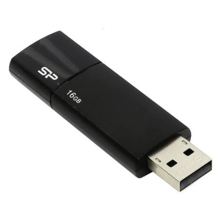 Флешка USB SILICON POWER Ultima U05 16Гб, USB2.0, черный [sp016gbuf2u05v1k]