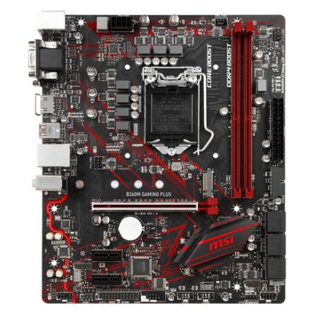 Материнская плата MSI B360M GAMING PLUS, LGA 1151v2, Intel B360, mATX, Ret