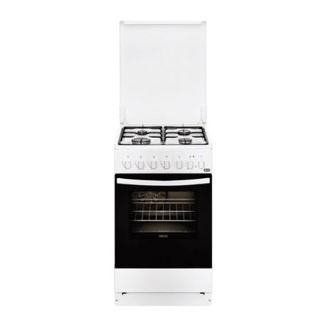 Газовая плита ZANUSSI ZCK9552G1W, электрическая духовка, белый