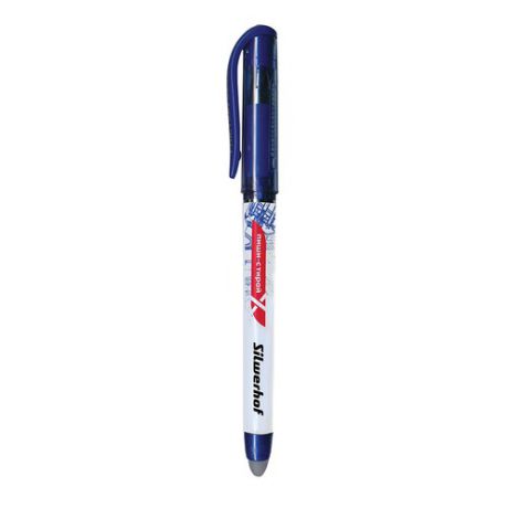 Ручка гелевая Silwerhof ПИШИ-СТИРАЙ (016075-02) 0.5мм синие чернила +ластик индив. пакет с европодве 24 шт./кор.