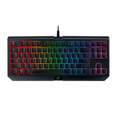 Клавиатура RAZER BlackWidow Tournament Chroma V2, USB, c подставкой для запястий, черный [rz03-02190100-r3m1]