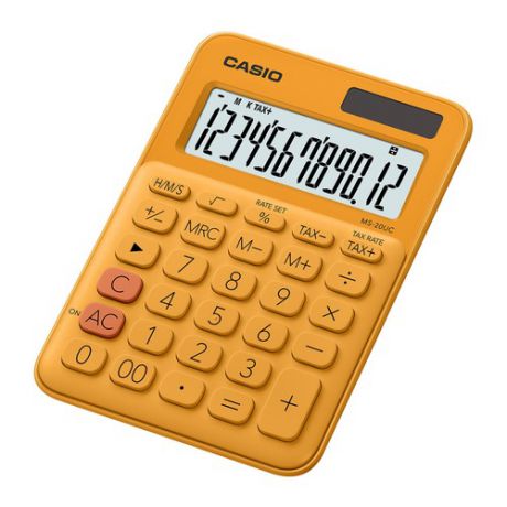 Калькулятор CASIO MS-20UC-RG-S-EC, 12-разрядный, оранжевый