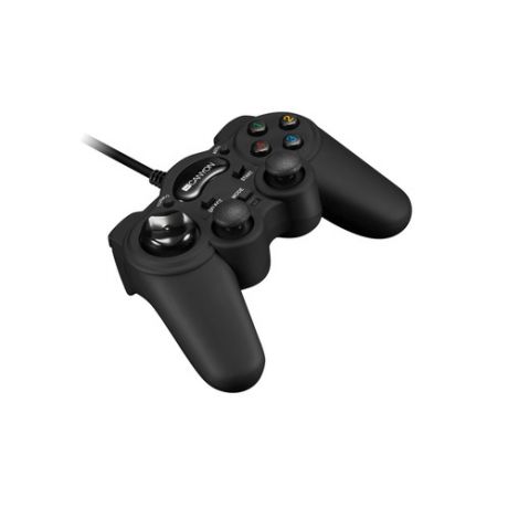 Проводной контроллер CANYON CNS-GP4, для PlayStation 2/3/PC, черный, 1.8м [apcnsgp4]