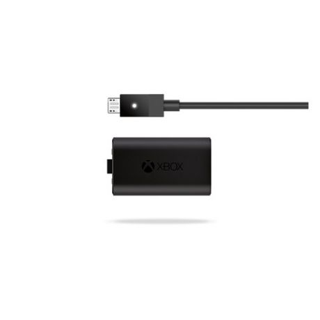 Зарядный комплект MICROSOFT Play and Charge Kit, для Xbox One, черный [s3v-00014]