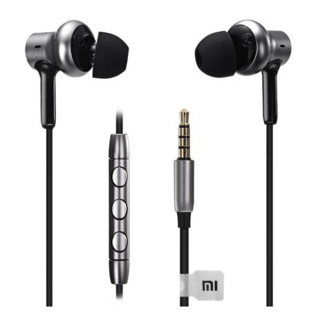 Гарнитура XIAOMI Mi in-Ear Pro HD, вкладыши, серебристый/черный, проводные