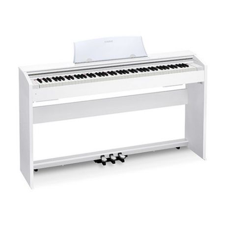 Цифровое фортепиано PRIVIA CASIO PX-770WE, 88, полновзвешенная, полноразмерные, 128, белый