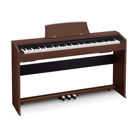 Цифровое фортепиано PRIVIA CASIO PX-770BN, 88, полновзвешенная, полноразмерные, 128, коричневый