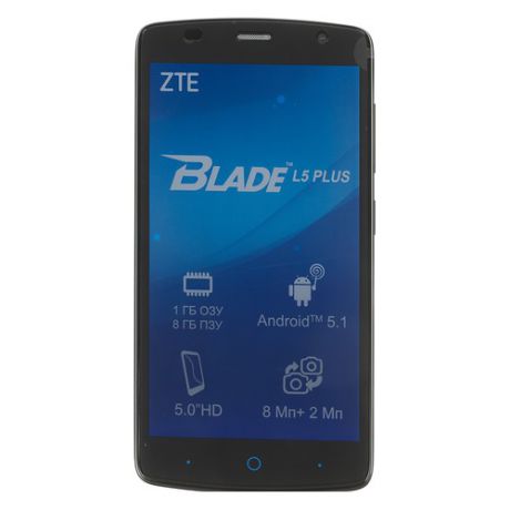 Смартфон ZTE Blade L5 Plus 8Gb, черный