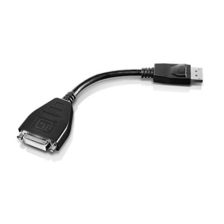 Переходник DVI LENOVO 45J7915, DVI-D (m) - DisplayPort (m), 0.2м, черный
