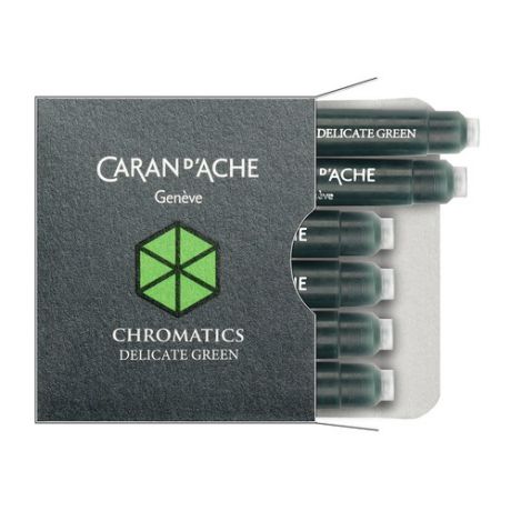 Картридж Carandache Chromatics (8021.221) Delicate green чернила для ручек перьевых (6шт)