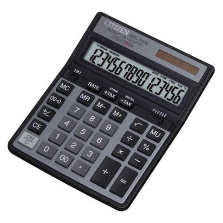Калькулятор CITIZEN SDC-760N, 16-разрядный, черный