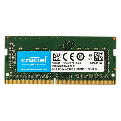 Модуль памяти CRUCIAL CT8G4SFS824A DDR4 - 8Гб 2400, SO-DIMM, Ret