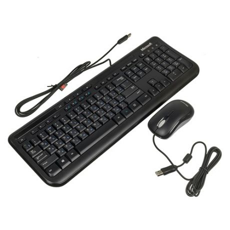 Комплект (клавиатура+мышь) MICROSOFT 600 for Business, USB, проводной, черный [3j2-00015]