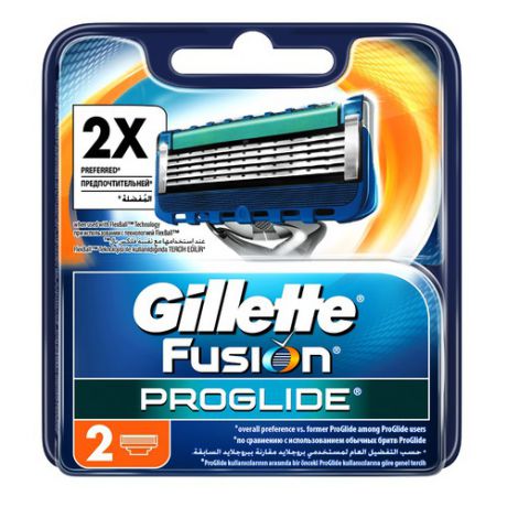 Сменные кассеты для бритья GILLETTE Fusion Proglide, 2 шт. [81521961]