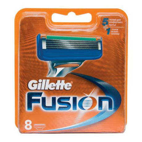 Сменные кассеты для бритья GILLETTE Fusion, 8 шт. [81372253]