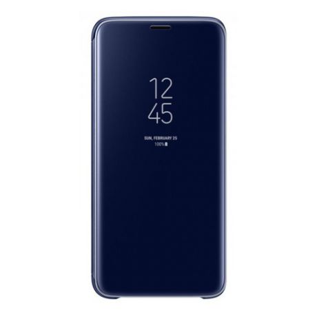 Чехол (флип-кейс) SAMSUNG Clear View Standing Cover, для Samsung Galaxy S9, синий [ef-zg960clegru]