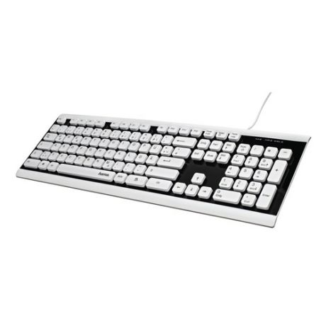 Клавиатура HAMA Covo, USB, черный + белый [r1173000]
