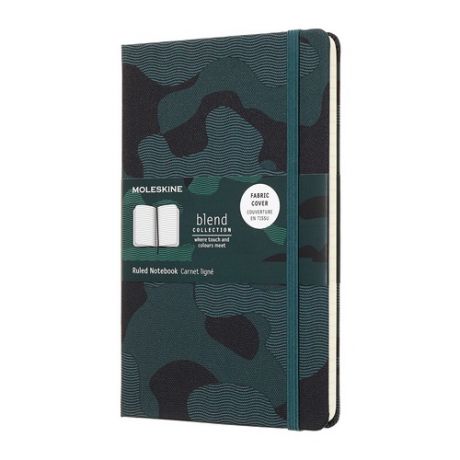 Блокнот Moleskine Limited Edition BLEND LGH Large 130х210мм обложка текстиль 240стр. линейка Camoufl 9 шт./кор.