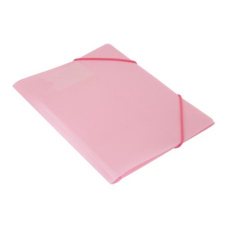 Папка на резинке Бюрократ Gems GEMPR05PIN A4 пластик кор.30мм 0.5мм розовый аметист карман для визит 10 шт./кор.