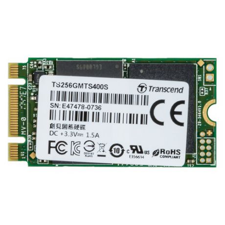 SSD накопитель TRANSCEND TS256GMTS400S 256Гб, M.2 2242, SATA III