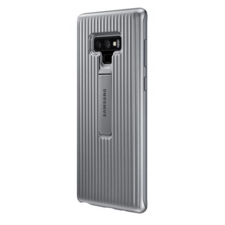 Чехол (клип-кейс) SAMSUNG Protective Standing Cover, для Samsung Galaxy Note 9, серебристый [ef-rn960csegru]