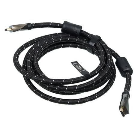 Кабель аудио-видео AVINITY HDMI (m) - HDMI (m) , 3м, GOLD ф/фильтр, черный [00107771]