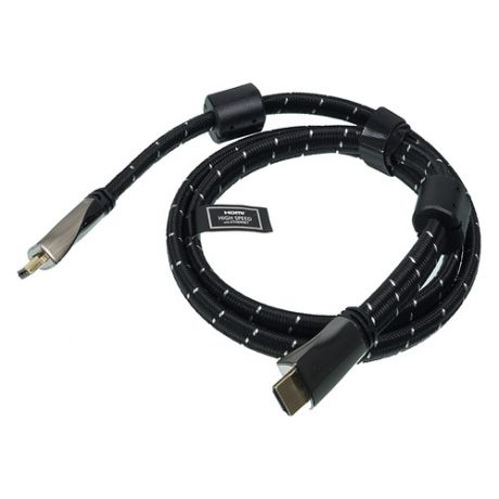 Кабель аудио-видео AVINITY HDMI (m) - HDMI (m) , 1м, GOLD ф/фильтр, черный [00107775]