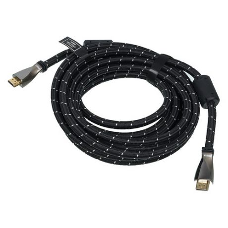 Кабель аудио-видео AVINITY HDMI (m) - HDMI (m) , 5м, GOLD ф/фильтр, черный [00107772]