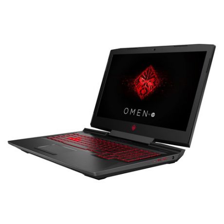 Ноутбук HP Omen 17-an103ur, 17.3", IPS, Intel Core i7 8750H 2.2ГГц, 16Гб, 1000Гб, 256Гб SSD, nVidia GeForce GTX 1050 Ti - 4096 Мб, Windows 10, 4GT56EA, черный