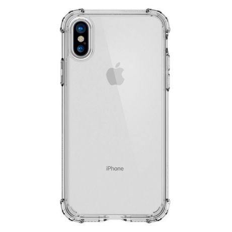 Чехол (флип-кейс) Spigen Crystal Shell, для Apple iPhone X, прозрачный [057cs22141]